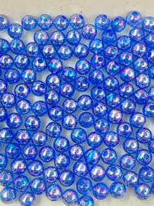 100 cái / bộ hạt acrylic DIY màu xanh - Màu xanh lam - Xem 2