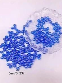 100 cái / bộ hạt acrylic DIY màu xanh - Màu xanh lam - Xem 4