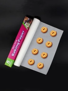 1 rollo liso a prueba de aceite papel - Blanco - Ver 1