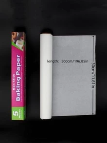 1 rollo liso a prueba de aceite papel - Blanco - Ver 4