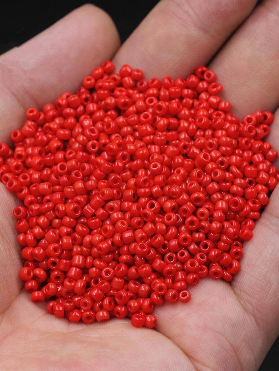 1 pieza Accesorio de joya DIY rojo de vidrio cuenta - Rojo - Ver 1