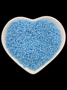 1 gói Baby Blue Glass Bead Phụ kiện trang sức DIY - Màu xanh nhạt - Xem 1