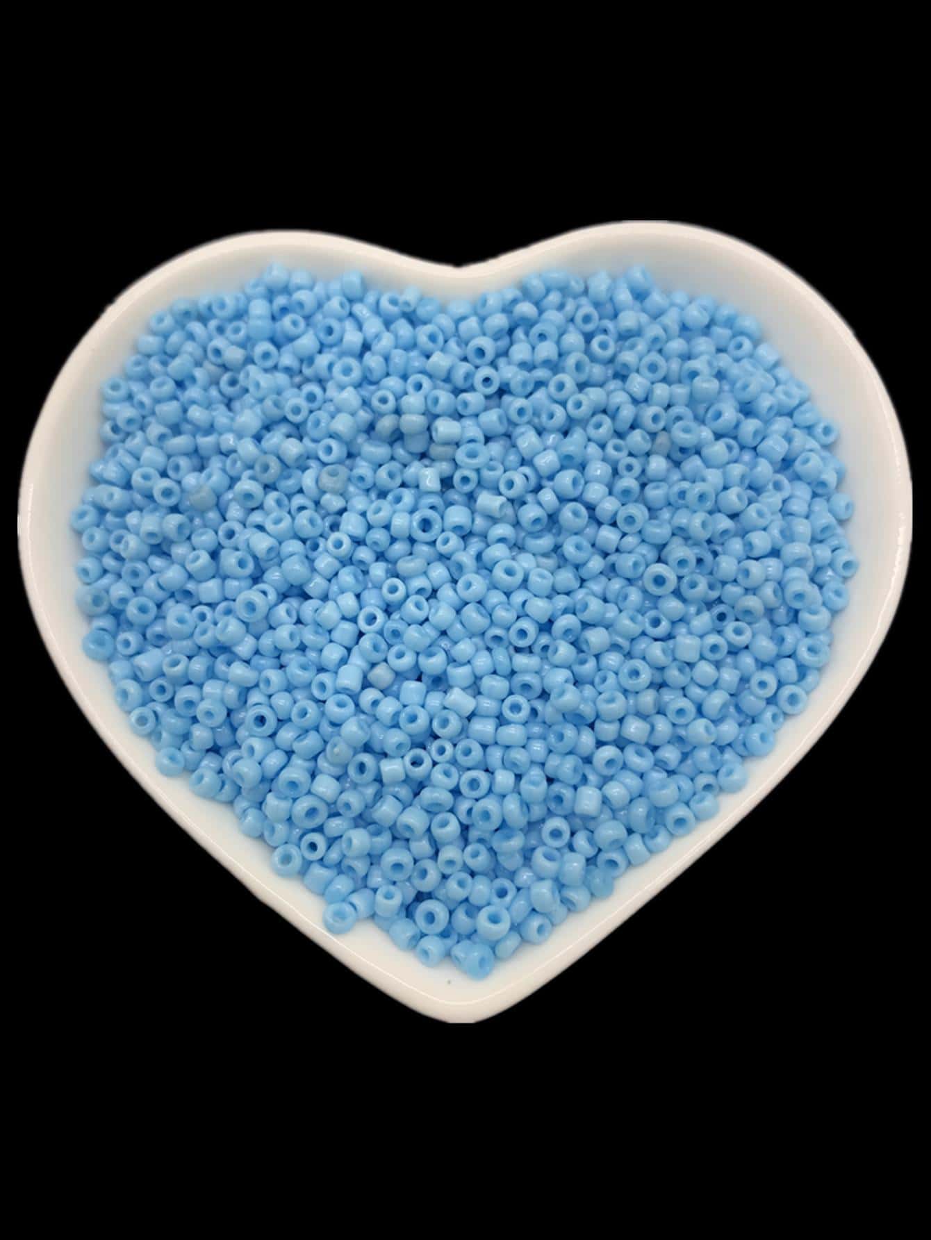 1 gói Baby Blue Glass Bead Phụ kiện trang sức DIY - Màu xanh nhạt - Xem 1