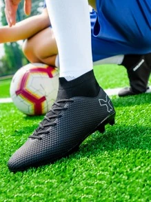 Thể thao Giày thể thao thoáng khí , Bền chặt Đen Da giả Cao-top Bóng đá - Nhiều màu - Xem 2