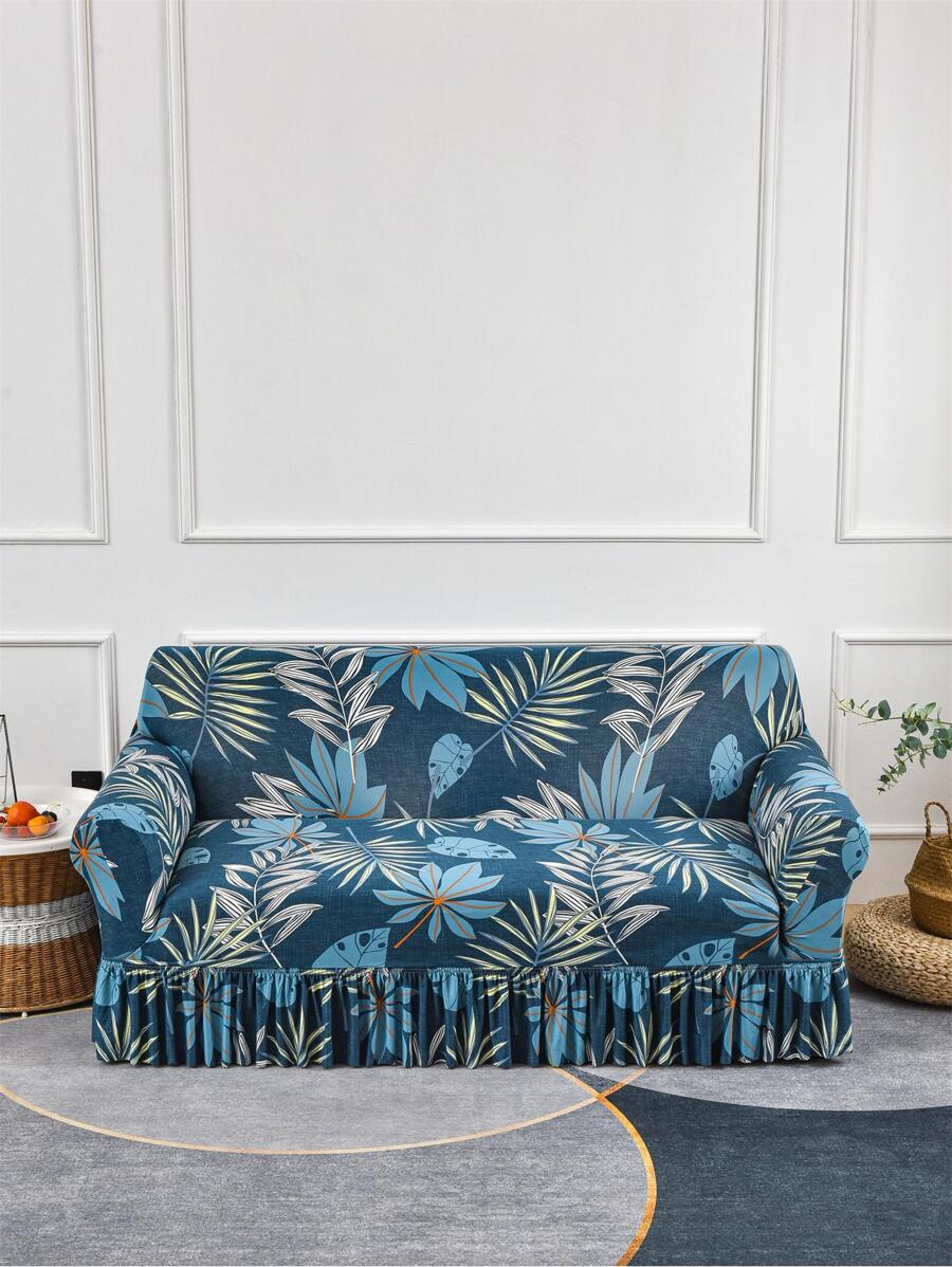 1 tấm vải bọc ghế sofa họa tiết lá viền trang trí - Nhiều màu - Xem 1