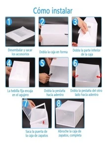 Caja Zapatera Apilable Armable de Colores 1 pz