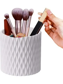 Rotating Desk Organizer Pen Holder Office Home - White - View 1