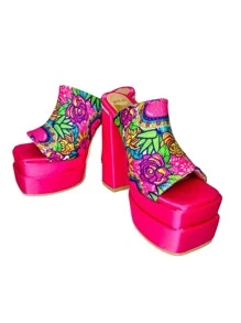 Zapatillas Plataforma  Tipo Bratz  Punta Cuadrada, color a elegir. - Rosa Fucsia - Ver 3