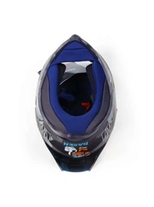 Casco para moto cerrado con certificación DOT Negro con Gris - Gris Oscuro - Ver 5