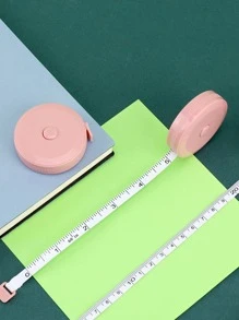 1pc 1.5M/78.74inch Straight Ruler Office Waist Measurement Tape Measure Portable Telescopic Children's Height Measuring Tool Sewing And Tailoring Ruler - Pink - View 1