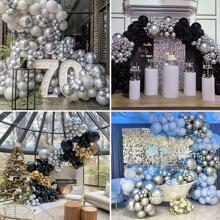 20 pièces ballons métalliques assortis de 10 pouces de couleurs épais brillants et chromés, décoration parfaite pour mariage, anniversaire, remise de diplôme, Halloween, Thanksgiving, Nouvel An, carnaval