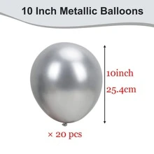 20 pièces ballons métalliques assortis de 10 pouces de couleurs épais brillants et chromés, décoration parfaite pour mariage, anniversaire, remise de diplôme, Halloween, Thanksgiving, Nouvel An, carnaval