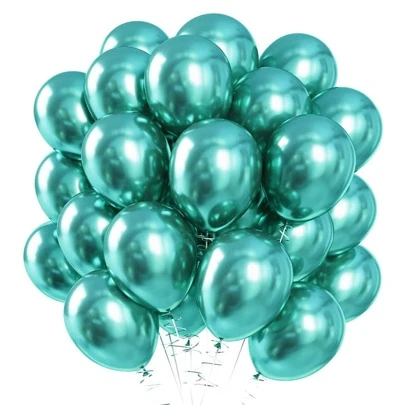 20 个 10 英寸金属多色气球闪亮加厚镀铬气球完美装饰婚礼生日毕业万圣节感恩节圣诞节新年狂欢节