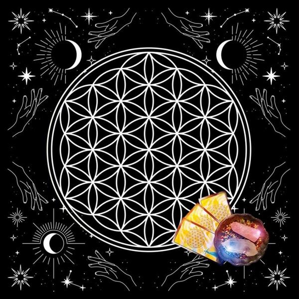 1pc Geometric Pattern Tablecloth, Modern Fabric Dust Proof Table Cover For Dining Table