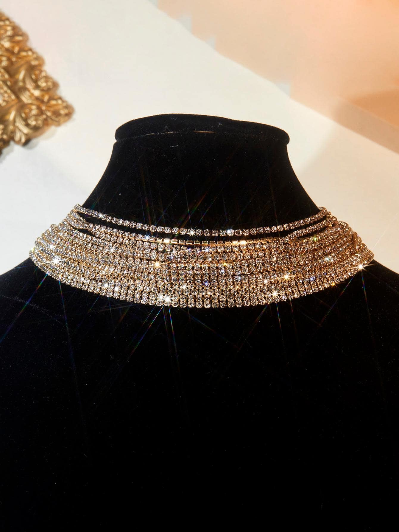 1pc Luxury Rhinestone Decor Choker For Women For Daily Decoration