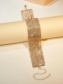 1pc Luxury Rhinestone Decor Choker For Women For Daily Decoration