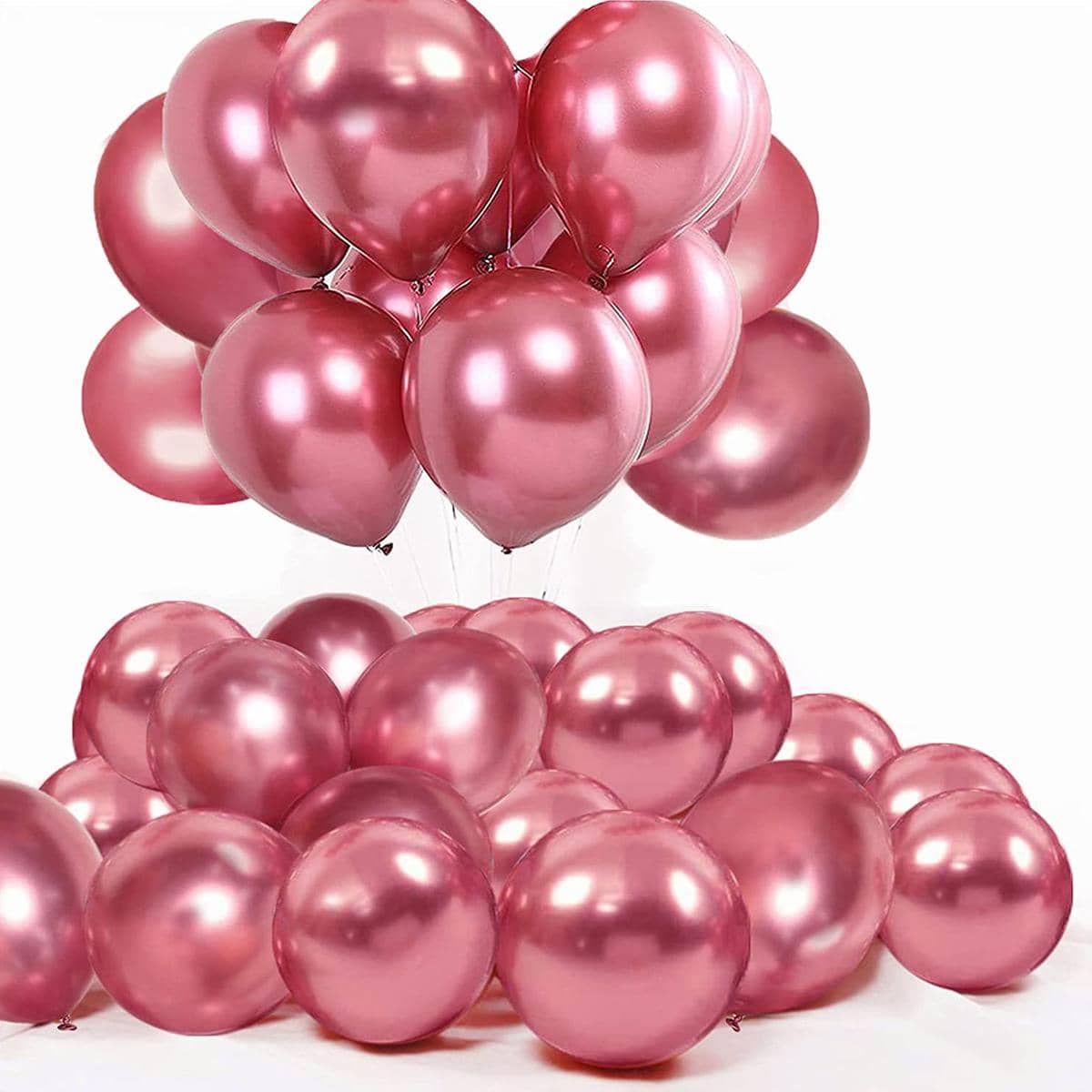 20 quả bóng bay kim loại 10 inch nhiều màu sắc, bóng bay mạ crôm dày sáng bóng, trang trí hoàn hảo cho tiệc cưới, sinh nhật, tốt nghiệp, Halloween, lễ tạ ơn, Giáng sinh, năm mới, lễ hội hóa trang, Giáng sinh - Đỏ - Xem 1