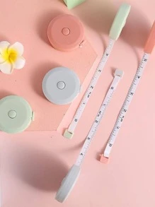1入組雙面,1.5m塑膠卷尺,迷你可伸縮柔軟的卷尺適用於英寸和