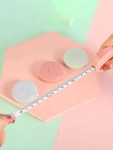 1入組雙面,1.5m塑膠卷尺,迷你可伸縮柔軟的卷尺適用於英寸和