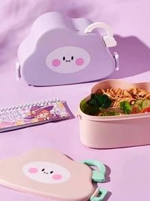 Lonchera de almuerzo con diseño de Nube, bonita para niños. - Azul - Ver 1