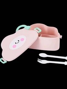 Lonchera de almuerzo con diseño de Nube, bonita para niños. - Azul - Ver 4