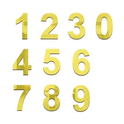 1pc Number Shaped Mirror Wall Sticker Best Gifts Birthday