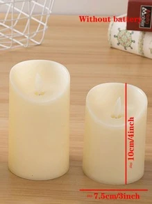 1PC-Atmosphere Decoration Simulation Electronic Candle Inclined Swing Wick Type Multiple Sizes Optional Without Battery Halloween,Spooky,Autumn,Festival,Holiday ,Winter,Holiday,Festival,Room Decor,Gifts Birthday Graduation
