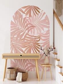 SUPSTICKER 1set Leaf Pattern Wall Sticker, Modern PVC Self Adhesive Wall Art Decal, For Home Decor - Multicolor - View 1