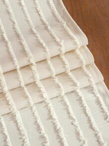 Miater 1pc Linen Fringe Wedding Party Decoration Table Runner