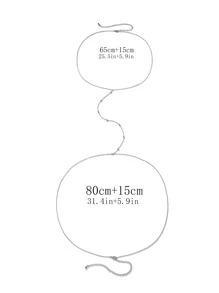 1入組女士珠子裝飾時尚身體鏈適用於度假 - 銀色 - 查看 4