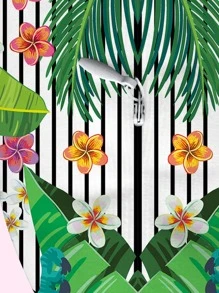 1入組熱帶圖案靠墊套不附帶現代絨布抱枕適用於客廳 - 彩色 - 查看 6