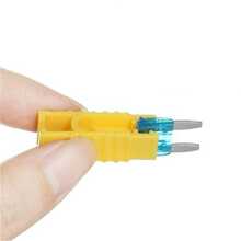 100 piezas Surtido de fusibles de cuchilla para coche, kit surtido de fusibles de cuchilla para coche/camión/vehículo, fusibles de cuchilla tipo automotriz de tamaño estándar y mini, fusibles de repuesto para coche/camión/motocicleta/barco (3A 5A 7.5A 10A 15A 20A 25A 30A 35A 40A) - Azul - Ver 4