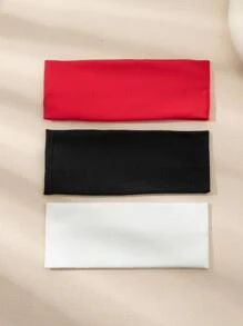 3 chiếc dây buộc tóc đàn hồi cho nữ thể thao ngoài trời - Nhiều màu - Xem 2