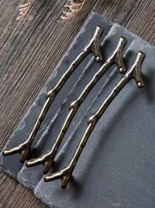 1入組鋅合金櫥櫃極簡風格樹枝設計櫥櫃門把手適用於家用的 - 銅色 - 查看 1