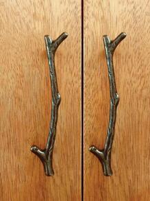 1入組鋅合金櫥櫃極簡風格樹枝設計櫥櫃門把手適用於家用的 - 銅色 - 查看 4