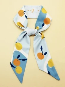 1 chiếc khăn quàng cổ thời trang họa tiết màu cam cho phụ nữ để trang trí hàng ngày - Nhiều màu - Xem 1