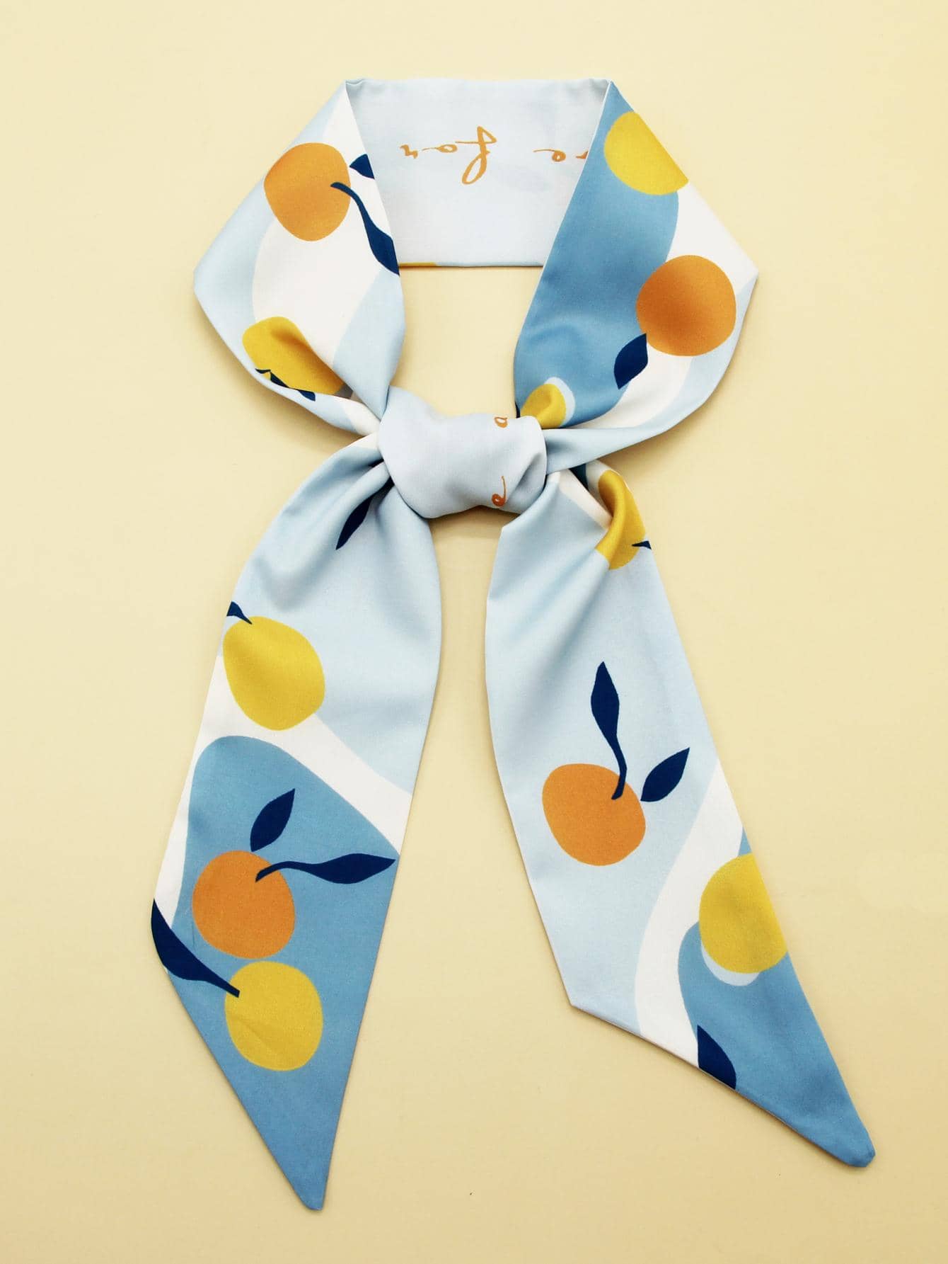 1 chiếc khăn quàng cổ thời trang họa tiết màu cam cho phụ nữ để trang trí hàng ngày - Nhiều màu - Xem 1