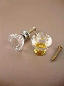 10 Cái/bộ PMMA Tủ Núm Tối Giản Giả Pha Lê Thiết Kế Tay Nắm Cửa Tủ Cho Hộ Gia Đình - Vàng - Xem 6