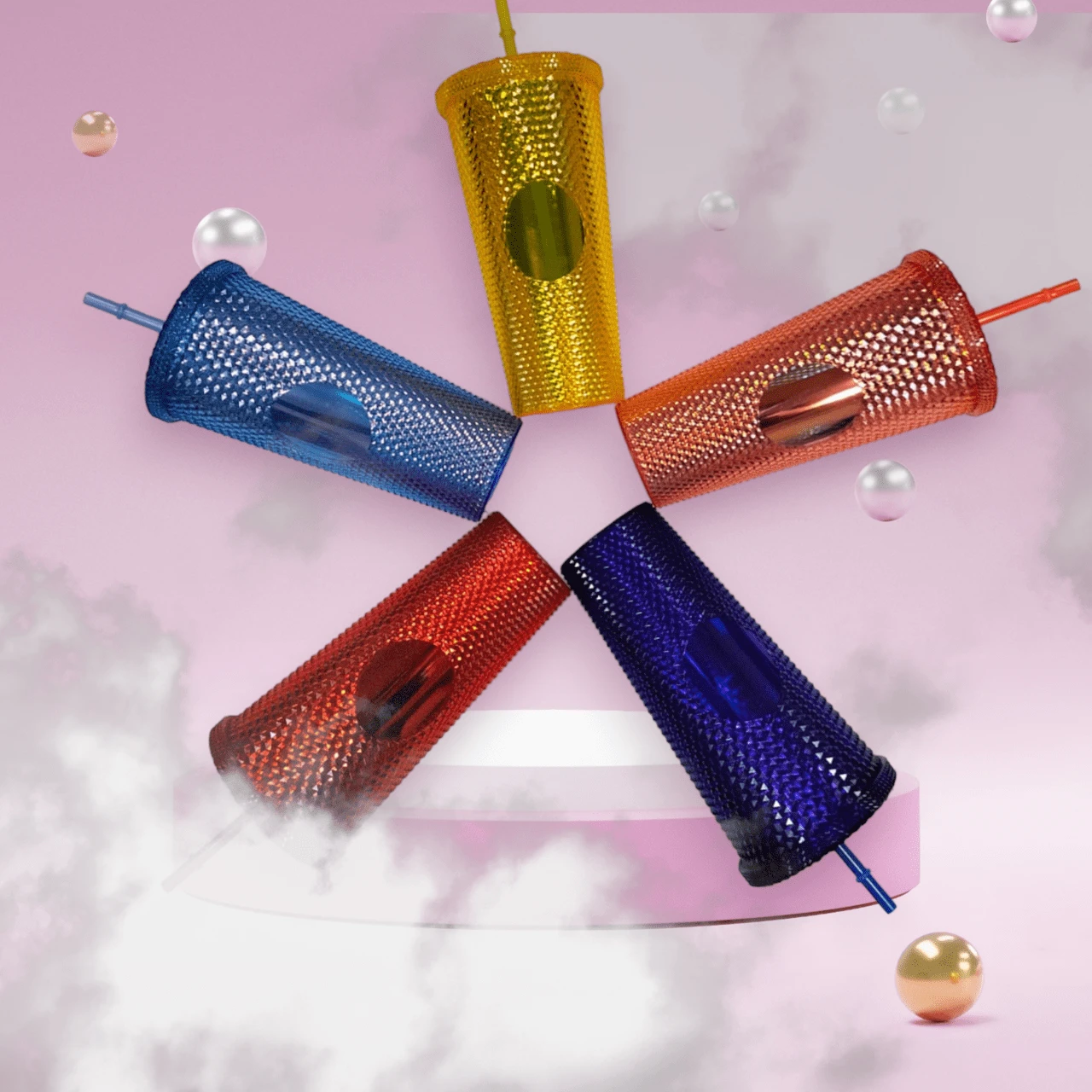 Vaso de Agua Brillante - Amarillo - Ver 1