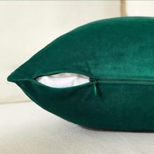 1 pieza Funda de almohada decorativa de unicolor, diseño minimalista de patchwork, decoración del hogar - Verde Oscuro - Ver 3