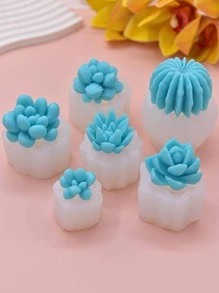 6 Cái/bộ Khuôn Silicon, Khuôn Silicon Hình Mọng Nước Hiện Đại Cho Thủ Công DIY - trắng - Xem 2