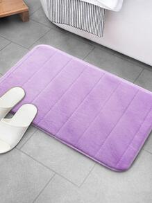 1pc Solid Color Bath Rug - Purple - View 3