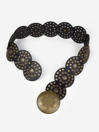 波西米亚风女式弹性腰带，带金属扣和豹纹，休闲运动风格，时尚配饰，适合日常使用和特殊场合，圣诞节、婚礼和派对，万圣节，夏季，学校秋季，秋季，万圣节