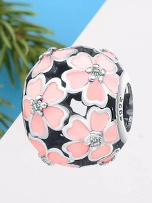1 Bạc Thời Trang Đính Đá Cubic Zirconia & Hoa Trang Trí Tự Làm Đính Hạt Dành Cho Nữ Trang Sức Làm - Bạc - Xem 2