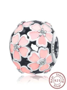 1 Bạc Thời Trang Đính Đá Cubic Zirconia & Hoa Trang Trí Tự Làm Đính Hạt Dành Cho Nữ Trang Sức Làm - Bạc - Xem 1