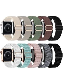 10 cái Dây đeo đồng hồ thông minh thông minh đa năng đàn hồi bằng nylon - Nhiều màu - Xem 1