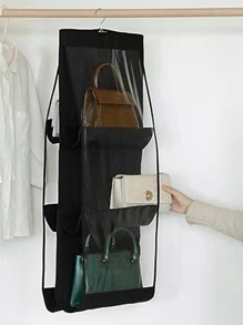 1入組多格掛式錢包收納袋 - 灰色 - 查看 4