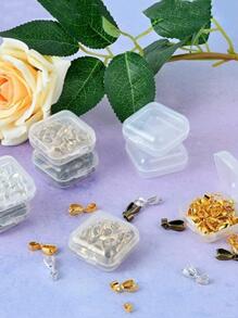 50 Gói Hộp Đựng Trang Sức Hạt Nhựa Trong Suốt Nhỏ Có Nắp Bản Lề Để Đựng Các Vật Dụng Nhỏ, Đồ Thủ Công, Trang Sức, Phần Cứng, 1,37 X 1,37 X 0,7 In, Quà Tặng Cho Ngày Lễ Tình Nhân Trở Lại Trường Học - Trong sáng - Xem 5