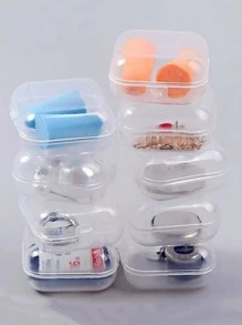 50 Gói Hộp Đựng Trang Sức Hạt Nhựa Trong Suốt Nhỏ Có Nắp Bản Lề Để Đựng Các Vật Dụng Nhỏ, Đồ Thủ Công, Trang Sức, Phần Cứng, 1,37 X 1,37 X 0,7 In, Quà Tặng Cho Ngày Lễ Tình Nhân Trở Lại Trường Học - Trong sáng - Xem 6