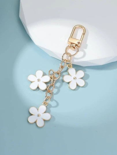 花朵吊坠钥匙扣，可作礼物、钱包、书包、背包和书包挂饰，休闲情人节礼物，汽车配件，包包挂饰，可爱哥特风Y2K包包挂饰，汽车配件，送给老师、朋友、姐妹的礼物创意